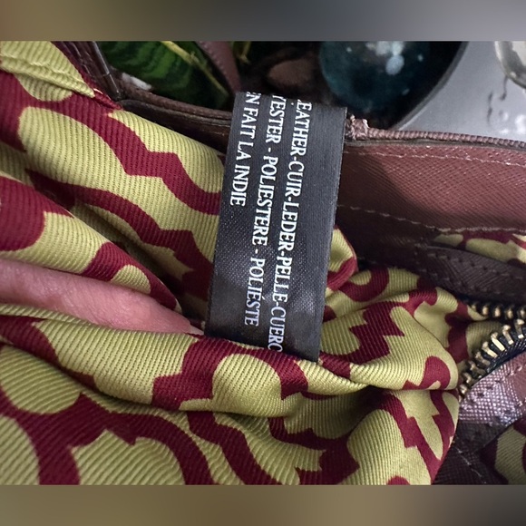 Oryany Daphne Tall Mixed Leather Tote Bag brown suede - Picture 16 of 16